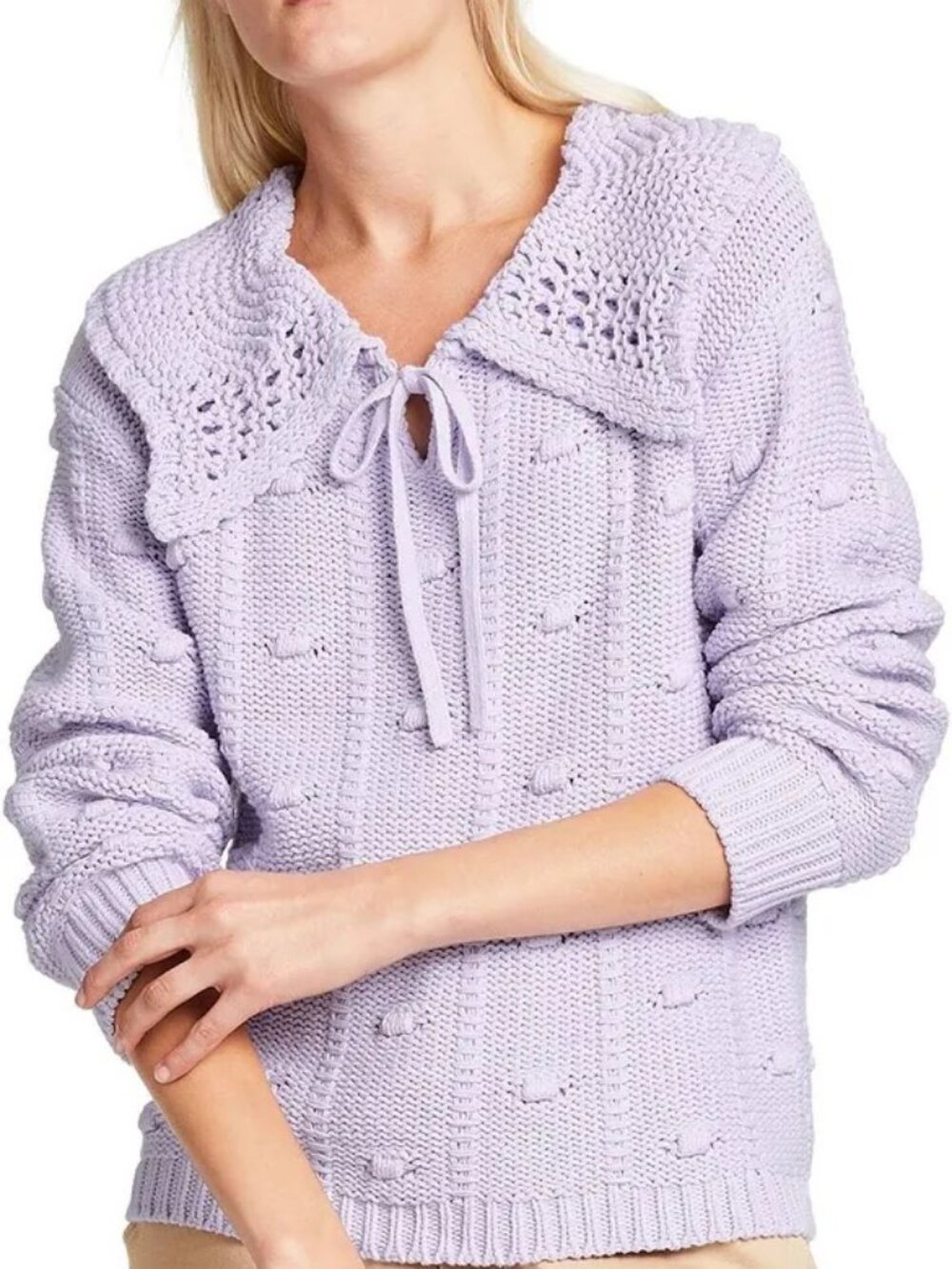 Sandy Liang x Target Lavender Sweater with peter pan collar